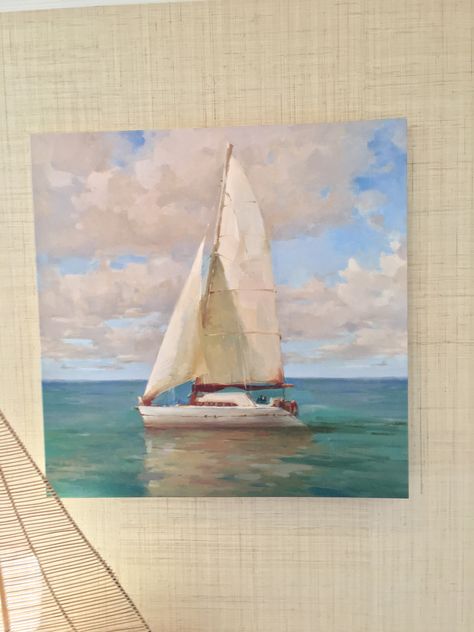 Acrylic Painting Wall Decor, Could Painting, Sailing Boat Painting Acrylic, Oil Painting Inspo Easy, Simple Oil Painting Ideas Inspiration, Acrylic Painting Ideas On Canvas Abstract Art Inspiration, Ocean Painting Aesthetic, Acrylic Canvas Painting Ideas Aesthetic, Small Oil Paintings