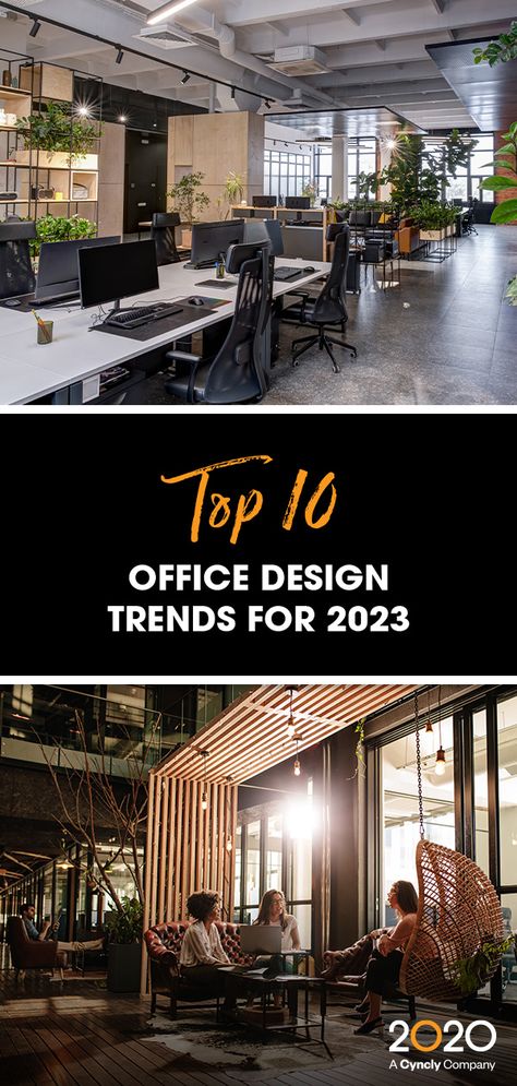 Top 10 Office Design Trends for 2023 Cool Office Design Creative, Broker Office Design, Modern Office Space Design Workspaces, Startup Office Design Inspiration, Open Plan Office Ideas, Office Design Open Space, Office Design Ideas Business Corporate, Architects Office Design, Office Work Space Design