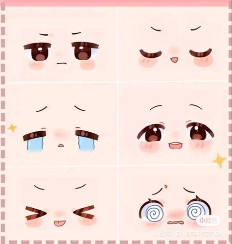 Cute Chibi Eyes Reference, Mata Chibi, Cute Eyes Drawing Kawaii, Chibi Expressions Faces, Chibi Faces Expressions, How To Draw Chibi Eyes, Chibi Eyes Tutorial, Easy Chibi Drawings, Chibi Face