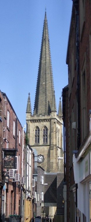 Wakefield Cathedral, West Yorkshire. Viewed from Westgate #RealEstate #LiveinWestYorkshire http://castlesmart.com can help you find your new home. Wakefield Yorkshire, Photography History, England Photography, Cottage Crafts, Country Park, History Of Photography, Yorkshire England, Wakefield, West Yorkshire