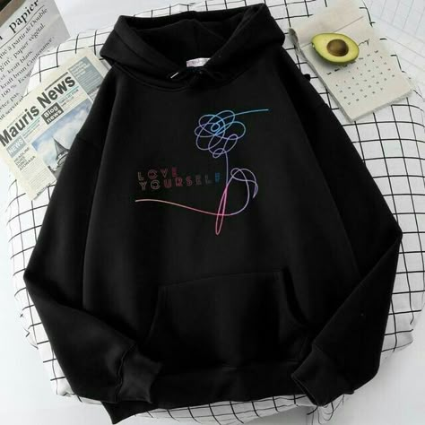 Bts Hoodie, Bts Clothing, Bts Inspired Outfits, Stylish Hoodies, Kawaii Fashion Outfits, Bts Merch, Easy Trendy Outfits, Tomboy Fashion, Kpop Fashion Outfits