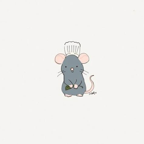 Remi The Rat Drawing, Ratatouille Remy Drawing, Remy The Rat Drawing, Rats Cute Drawing, Remi Drawing, Ratatouille Doodle, Ratatouille Disney Drawing, Ratatouille Drawing Easy, Eating Doodle