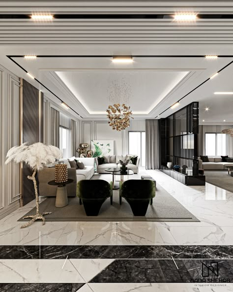 Luxury Apartments Interior, Luxury Ceiling Design, Apartments Interior, Lobby Interior Design, Contemporary Living Room Design, Ceiling Design Living Room, Ceiling Design Modern, Room Design Modern, Luxury Living Room Design