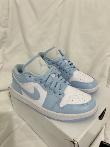 ad eBay - Size 5.5 - Jordan 1 Low Ice Blue W Blue Aesthetic Shoes, Jordan 1 Low Ice Blue, Jordan Lows, Blue Nike Shoes, Blue Nikes, Nike Shoes Blue, Nike Shoes Women Fashion, Pretty Sneakers, Nike Fashion Shoes