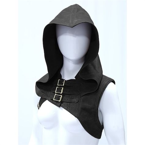 Masquerade Men, Leather Hoodie, Hooded Cape, Medieval Costume, Neue Outfits, Vintage Punk, Viking Warrior, Medieval Fashion, Fantasy Clothing