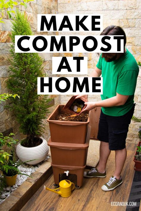 composting for beginners apartment Apartment Compost, Diy Compost Tumbler, Composting For Beginners, Small Compost Bin, Apartment Composting, Start Composting, How To Compost, Own Apartment, Compost Tumbler