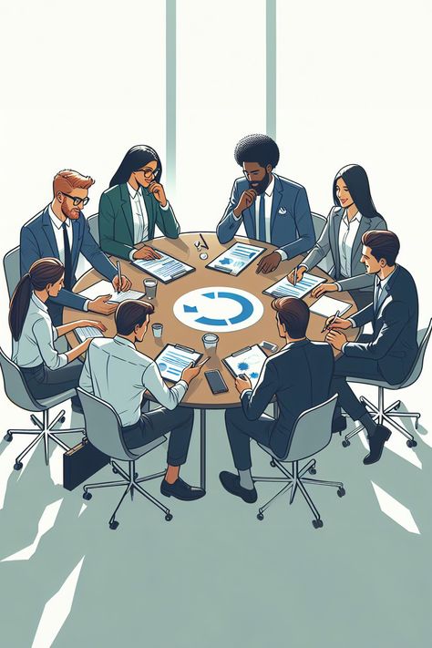 People at work illustration Office Workers Aesthetic, Stakeholders Illustration, Working Together Illustration, Cozy Room Illustration, Work Illustration Office, Team Work Illustration, Meeting Illustration, Teamwork Illustration, Working Illustration