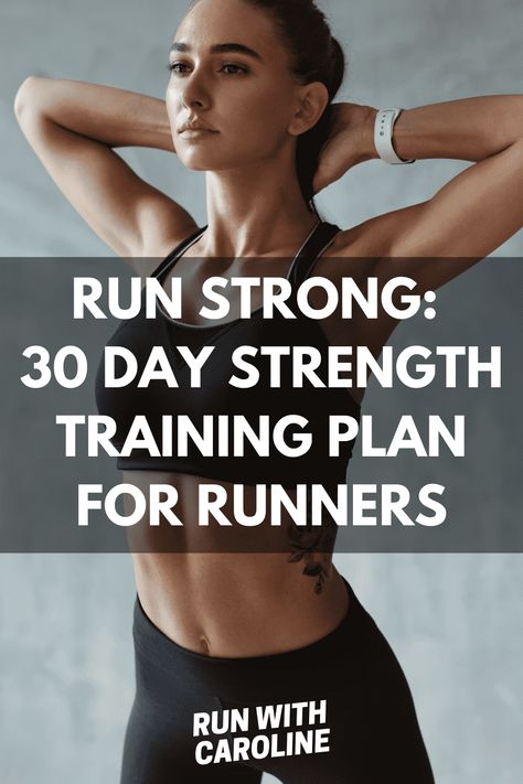 Full Body Strength Training For Runners, Weights For Runners Workout, 2 Day A Week Strength Training, Runners Gym Workout Strength Training, Workout Split For Runners, Running And Strength Training Plan, Strength Training For Runners Plan, Running Strength Training Plan, Runners Weight Training