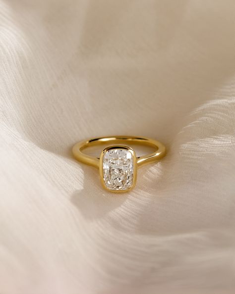 Bezel Cathedral Ring, Bevel Diamond Ring, Bezel Set Elongated Cushion, Bezel Elongated Cushion, Elongated Cushion Bezel Engagement Ring, Elongated Cushion Engagement Ring Bezel, Elongated Cushion Bezel, Cushion Bezel Engagement Ring, Elongated Cushion Engagement Ring