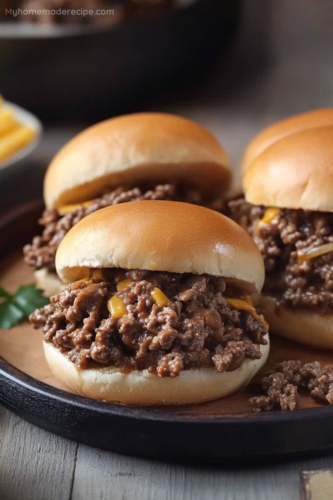 Spoon Burgers Ground Beef, Steakhouse Sloppy Joes, Steakhouse Burger Sloppy Joes, Sloppy Cheeseburgers, Burger Sloppy Joes, Steakhouse Burger Recipe, Ground Beef Sandwiches, Cheeseburger Sloppy Joes, Ground Beef Burgers