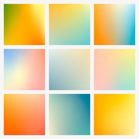 Bright summer gradient background set | Free Vector #Freepik #freevector #square #yellow-background #flow #style Yellow Gradient Background, Free Texture Backgrounds, Halo Backgrounds, Summer Gradient, Geometric Backdrop, Coloring Stuff, Bus Wrap, Texture Gradient, Rose Gold Backgrounds