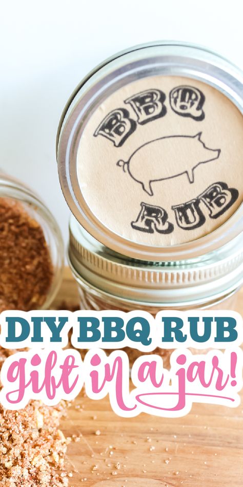 Diy Bbq Rub Gift Father's Day, Diy Bbq Rub, Dyi Gift Ideas, Homemade Gifts For Dad, Bbq Rub Recipe, Bbq Spice, Canning Food Preservation, Diy Bbq, Dry Rubs