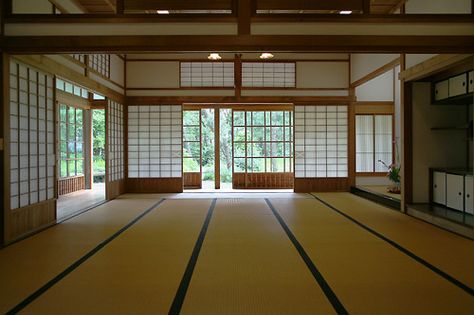 Japanese room by gauge24, via Flickr Japanese Dojo, Japanese Exterior, Dojo Design, Japanese Room Decor, Anime Houses, Dojo Ideas, Japanese House Design, Tatami Room, Chinese Interior