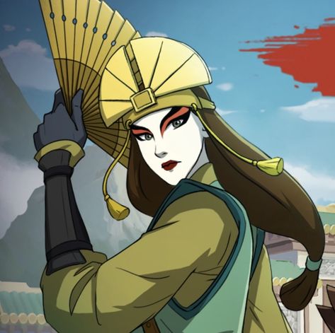 Avatar Kyoshi Drawing, Avatar Kyoshi Cosplay, Avatar Kyoshi Pfp, Avatar The Last Airbender Profile Pic, Kyoshi Warrior Oc, Avatar Kyoshi Art, Avatar Kyoshi Fanart, Avatar Kyoshi Tattoo, Kiyoshi Avatar