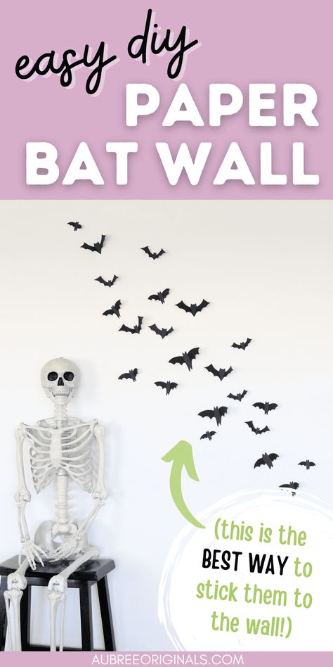 diy paper bats on walls Paper Bats On Walls, Diy Family Costumes, Bat Halloween Decor, Pumpkin Crafts Diy, Cheap Halloween Decor, Diy Halloween Party Decor, Diy Painted Pumpkins, Diy Pumpkin Crafts, Diy Pumpkin Decor