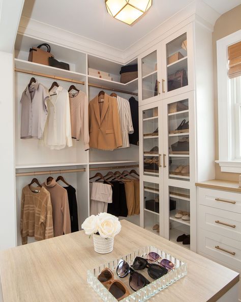 Island With Drawers, Custom Island, Getting Ready In The Morning, Bedroom Built In Wardrobe, Luxury Closets, Beautiful Closets, Closet Renovation, California Closets, 0 Interest