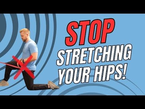 (3) STOP Stretching your TIGHT Hip Flexors - Do this instead! - YouTube Unlock Hip Flexors Stretching, Stretch For Hip Flexors, Tight Hip Flexors Stretches, Tight Hips Stretches, Hip Flexor Pain, Hip Exercises, Tight Hip Flexors, Hip Flexor Stretch, Hip Flexors