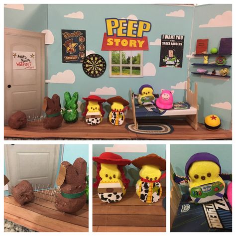 Peep Diarama, Peeps Diorama Ideas, Peep Ideas, Peep Diorama, Willy Wanka, March Reading Month, Kid Arts And Crafts, Peeps Diorama, April Events