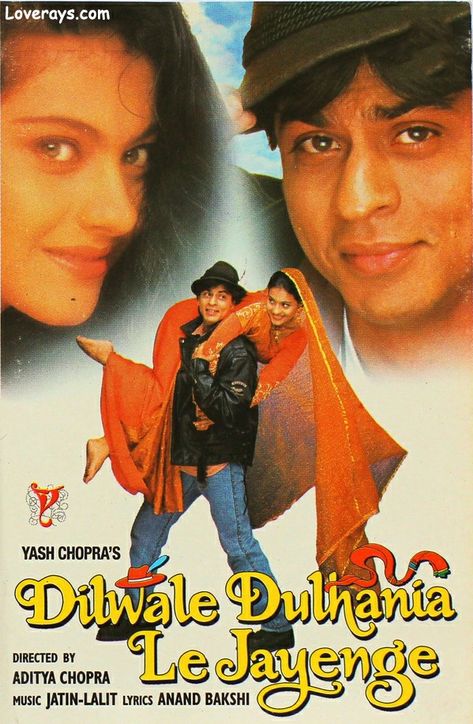 Shah Rukh Khan Kajol, Dilwale Dulhania Le Jayenge, Amrish Puri, Old Bollywood Movies, Srk Movies, Best Bollywood Movies, 1995 Movies, Bollywood Films, Yash Raj Films