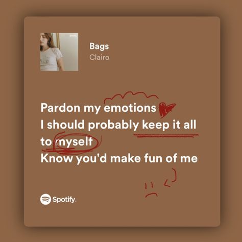 Clairo Aesthetic Lyrics, Bags By Clairo Poster, Clairo Bags Lyrics, Bags Clairo Tattoo, Bags Clairo Aesthetic, Lyrics Annotated, Clairo Lyrics, Bags Clairo, Hot Lyrics