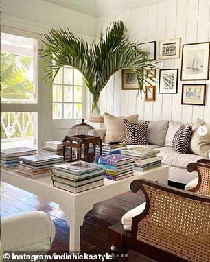 India Hicks rents her house in the Bahamas for her godfather King Charles's charity | Daily Mail Online Colonial Style Interior, Beach Cabanas, Sun Beds, Late Morning, Long Lunch, British Colonial Decor, India Hicks, Colonial Interior, Beach Living Room