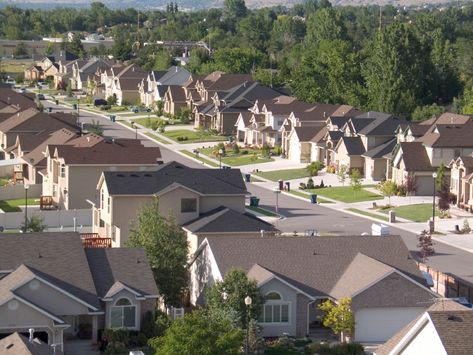 Suburban Neighborhood. Houses in the suburbs are great examples of fast intradisciplinary. They are all almost identical with the same idea of holding families. Neighborhood Layout, Houses Neighborhood, Perfect Neighborhood, Neighborhood Houses, Neighborhood Design, Channel Zero, Suburban Street, Suburban Neighborhood, San Myshuno