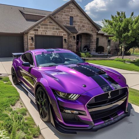 Purple Mustang, Ford Super Duty Trucks, Trucks Lifted Diesel, Purple Car, Fast Sports Cars, Bmw Suv, Cool Sports Cars, Mustang Cars, Fancy Cars