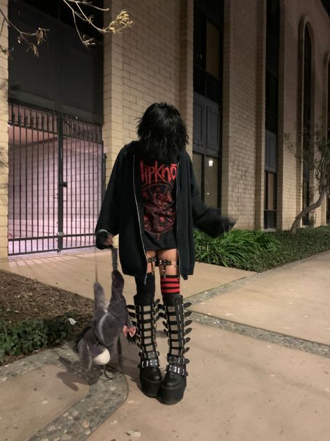 Demonia Outfit, Alt Style Outfit, Metal Outfit, Alt Outfits, Emo Outfits, Punk Outfits, Slipknot, Alternative Outfits