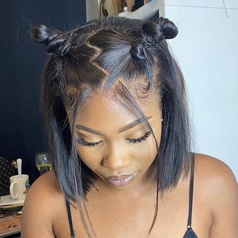 Natural Hair Styles Short Black Hair, Closure Bob Wig, Closure Bob, Lace Closure Bob, Quick Natural Hair Styles, Sassy Hair, Short Straight Hair, Flat Iron Hair Styles, Hair Ponytail Styles