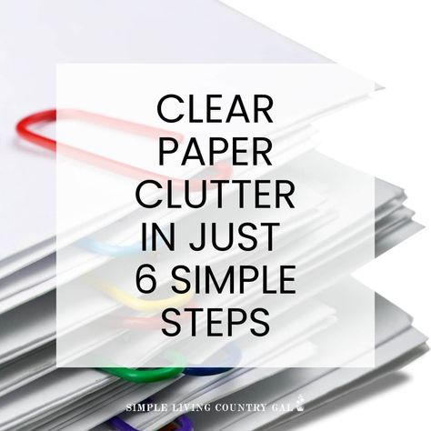 Learn how to organize paper clutter in 6 simple steps. No more late bills! How To Organize Bills And Paperwork, Paper Clutter Solutions, Pile Of Papers, Paper Decluttering, Paper Sorter, Paper Clutter Organization, Clear Paper, Paper Clutter, How To Organize