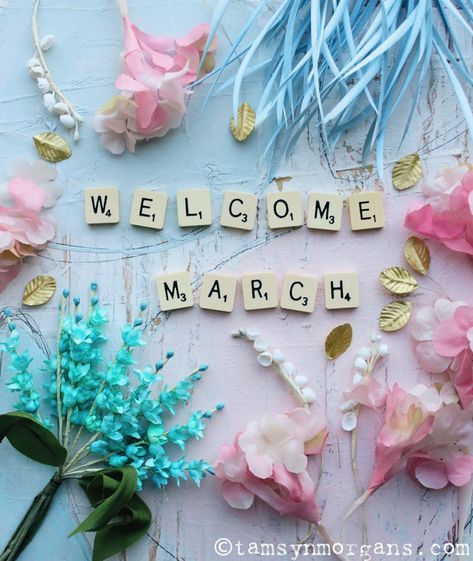 Tamsyn Morgans | Welcome March! Bonjour Mars, Hello March Images, Welcome March, March Images, Crayon Days, March Quotes, Neuer Monat, Seasons Months, International Day Of Happiness