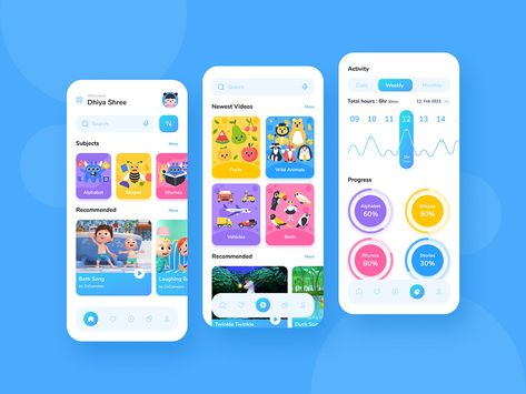 Kids App Design, Learning Apps For Kids, Nutrition App, Ux Design Process, Educational Apps For Kids, App Concept, Mobile App Design Inspiration, Toddler Education, Kids Study