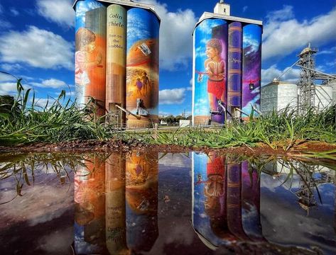 Eudunda Silo Art Silo Art, Annette Green, Ultimate Road Trip, Horseback Rider, Scene Image, World Of Books, Rural Life, A Whole New World, South Australia