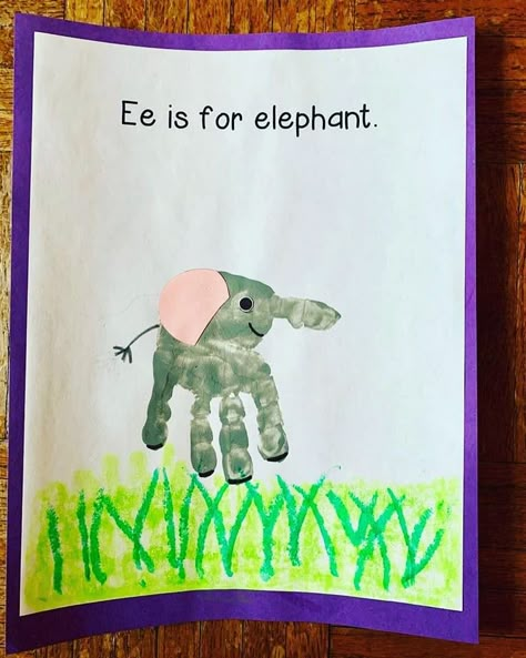 Elephant Arts And Crafts, Letter E Crafts, Letter E Art, Letter E Activities, Letter E Craft, E Is For Elephant, Alphabet Activities Kindergarten, Alphabet Crafts Preschool, Craft For Preschool