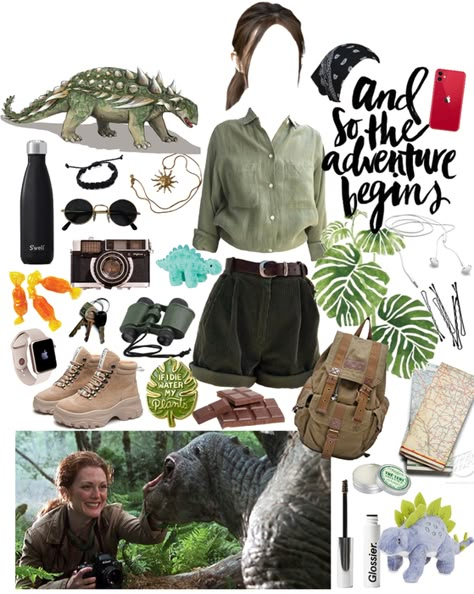 Jurrasic Park Outfit Ideas, Jurassic Park Explorer, Jurassic Park Bounding, Animal Spirit Day Outfit, Jurassic World Inspired Outfits, Zoo Keeper Outfit Women, Jurassic Park Aesthetic Outfit, Jurrasic Park Outfits, Jurassic Park Inspired Outfit