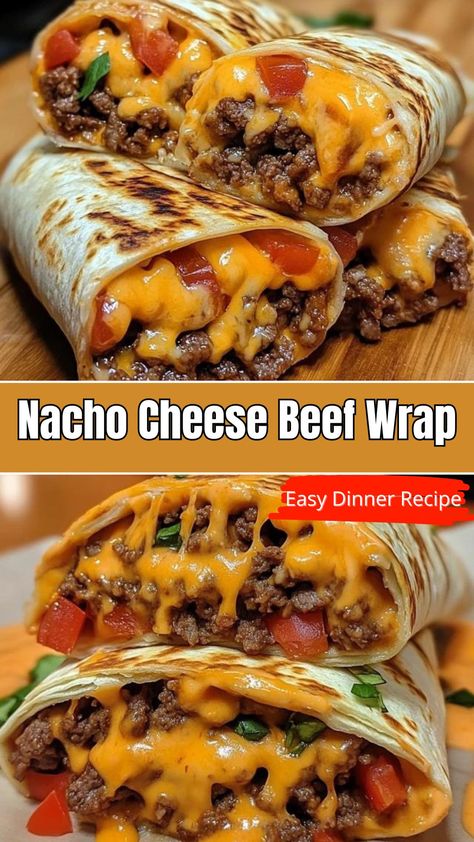 Oh, boy! I’m practically drooling just thinking about these Delicious Nacho Cheese Beef Wraps! From ... Read More Ground Beef Cheese Recipes, Meals With Tortilla Wraps, Ground Beef Recipes Tortillas, Ground Beef And Doritos Recipes, Easy Dinner With Hamburger, Ground Beef Recipes Wraps, Quick Easy Cheap Lunch Ideas, Beef And Cheese Nachos, Easy Dinner Ideas With Beef