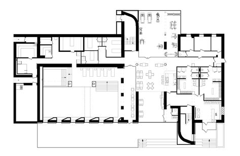 Image 14 of 21 from gallery of SPA in Relax Park Verholy / YOD studio. Floor Plan Hotel Spa Design Plan, Health Club Design Plan, Hydrotherapy Spa Design, Gym And Spa Plan Architecture, Wellness Centre Plan, Spa And Wellness Center Floor Plan, Spa Center Plan, Spa Layout Plan, Hotel Spa Plan