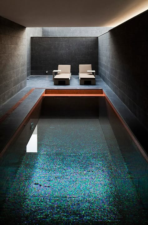 Black & White House | AGi architects | Archinect Indoor Swimming Pool Design, Moderne Pools, Indoor Pool Design, Piscina Interior, Indoor Pools, Indoor Swimming Pool, Basement Pool, Modern Pools, Dream Pools