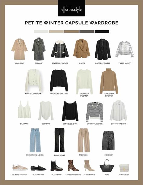 We are SO excited to release our Petite Winter Capsule Wardrobe for our petite clients and followers today! Winter Outfits Petite, Outfits For Running Errands, Petite Winter Fashion, Petite Winter Outfits, Petite Capsule Wardrobe, Winter Capsule Wardrobe Travel, Petite Wardrobe, Winter Street Wear, Work Outfit Casual