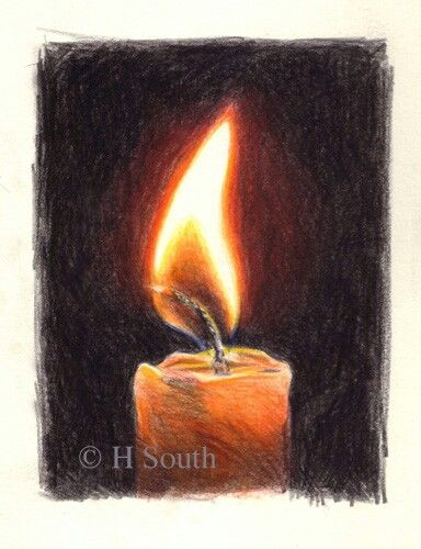 Simple but interesting Drawing Candles, Candle Drawing, Fire Drawing, Prismacolor Art, Pencil Drawing Tutorials, Drawing Eyes, Colored Pencil Artwork, Cool Pencil Drawings, Drawing Faces