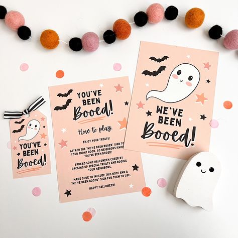 Boo Gifts For Neighbors, Youve Been Booed Ideas Kids, Boo Your Neighbors Ideas, You’ve Been Booed Printable, Booed Halloween Ideas, Booing Neighbors, Boo Kits, You've Been Booed Ideas, Mickey Mouse Party Games