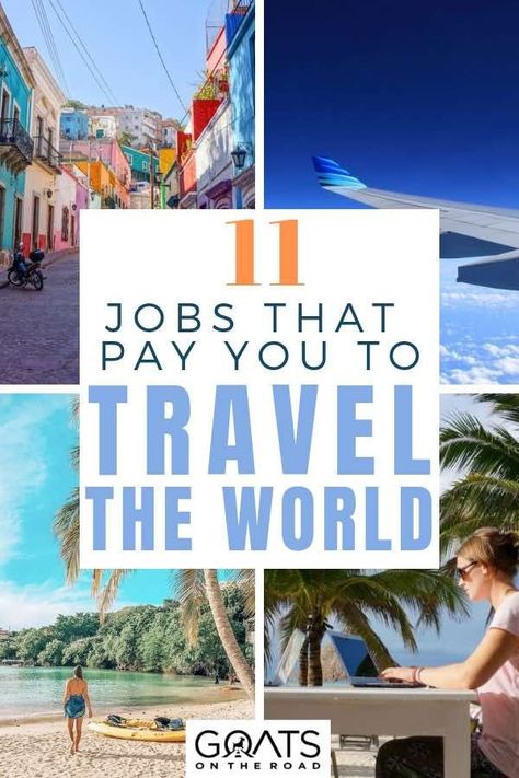 Want a dream job of career that allows you to get paid to travel the world! We’ve got expert tips on how to make extra cash while travelling around the world, with our 11 travel jobs! Whether you like adventure, or want to write for a website, these opportunities can help you fulfil your wanderlust while you earn money! | #traveljobs #digitalnomad #wanderlust Get Paid To Travel, Working Abroad, Paid To Travel, Travel Careers, Live Abroad, Travelling Around The World, Holiday Travel Destinations, Digital Nomad Life, Travel Jobs