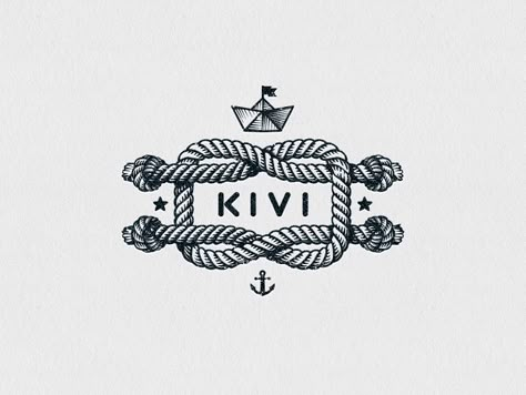 Hey there! Here's one of the logos created for the KIWI brand we'd like to show you. Follow us on Behance |  Facebook |  Instagram | Twitter Sailing Logo, Nautical Logo, Church Logo, Create Logo, Nautical Design, Logo Sign, Logo Mark, Unique Logo, Typography Logo