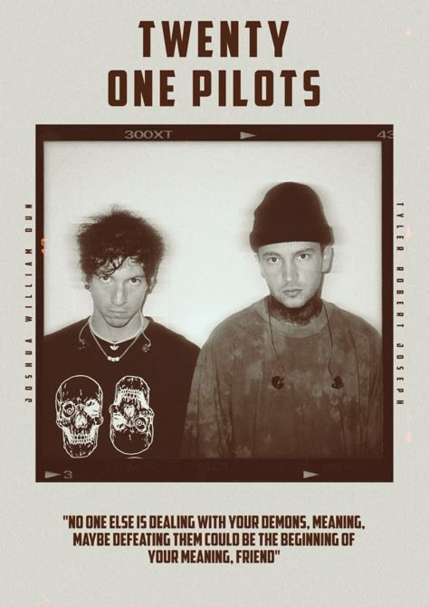 Twenty One Pilots Vintage Poster, Twenty One Pilots Prints, 21 Pilots Poster, Twenty One Pilots Poster Aesthetic, Twentyonepilots Aesthetic, 21 Pilots Aesthetic, Aesthetic Twenty One Pilots, Tyler Twenty One Pilots, Twenty One Pilots Poster