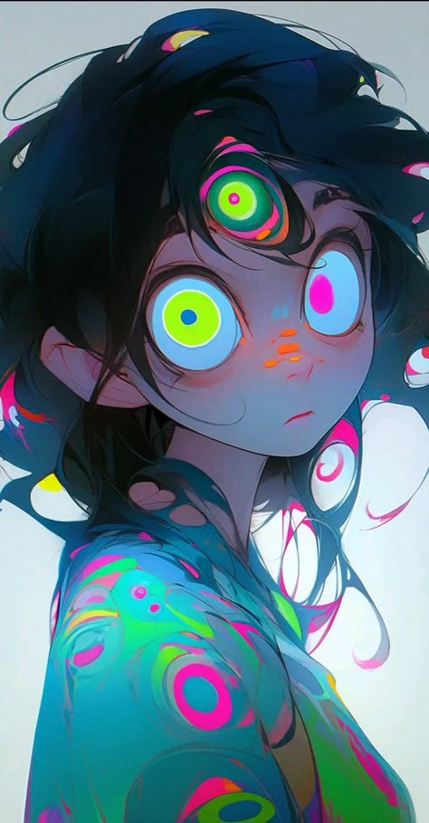 Hyperpop Art, Crazy Anime, Arte 8 Bits, Arte Punk, Arte Sketchbook, Girl Wallpaper, Art Inspiration Drawing, Funky Art, Anime Artwork