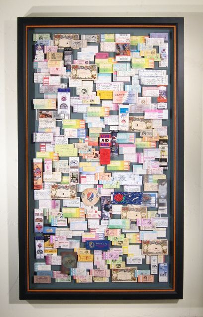 Ticket Stub Frame Ticket Stub Ideas, Concert Ticket Display, Ticket Display, Concert Ticket Gift, Ticket Ideas, Travel Ticket, Diy Shadow Box, Concert Ticket, Ticket Stub