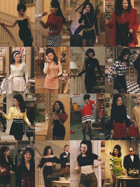 90s Catwalk Fashion, 80s Female Fashion, 90s Catwalk, Feminine Core, Nanny Outfit, Fran Fine Outfits, Fine Outfits, Fran Drescher, Fran Fine