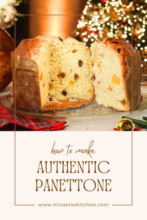 Perfectly Fluffy Homemade Panettone Recipe Panetone Recipe Italian Christmas, Panatone Bread Recipe, Pannetone Recipe Desserts, Pannetone Recipe, Panetone Recipe, Panettone Recipe Italian, Panatone Bread, Traditional Panettone Recipe, Panettone Packaging