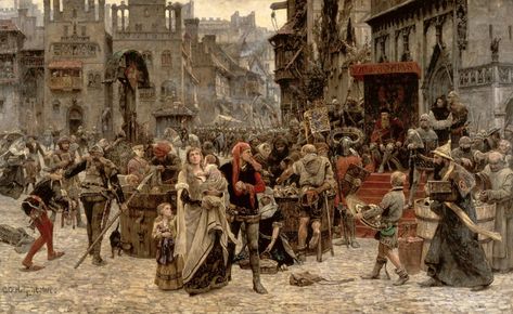 Carl Gustaf Hellqvist - Valdemar Atterdag Holding Visby to Ransom in 1361, 1882 History Painting, Historical Painting, Hur Man Målar, 3d Modelle, Classic Paintings, Medieval History, Wallpaper Free, Dark Ages, Room Decorations