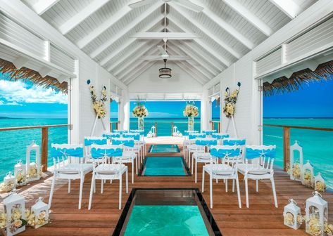 SANDALS Over-The-Water Wedding Chapels In The Caribbean Jamaica Wedding Venues, Dreamy Scenery, Destination Wedding Caribbean, Tropical Destination Wedding, All Inclusive Wedding Packages, Jamaica Wedding, Wedding Venues Ideas, Sandals Wedding, Sandals Resorts